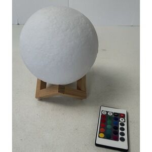 LED Moon Galaxy Night‎ Light W/Remote & Wooden Stand Multiple Color Options
